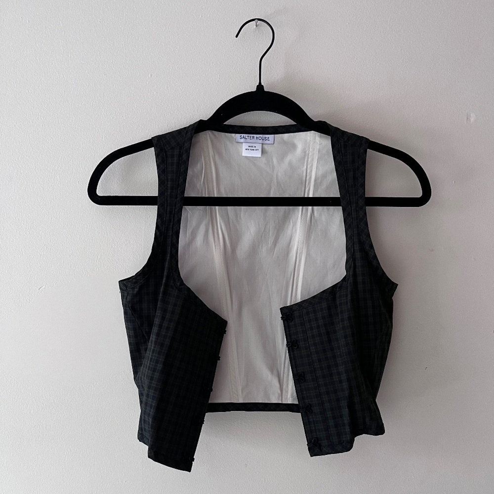 Salter House Forest Check Corset